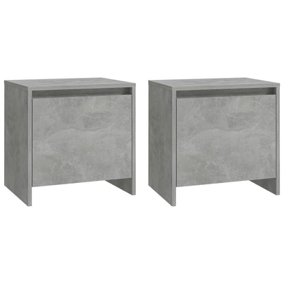 Nachtkastjes 45X34X44,5 Cm Bewerkt Hout 2 Betongrijs
