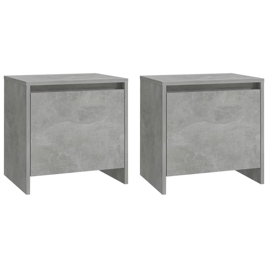 Nachtkastjes 45X34X44,5 Cm Bewerkt Hout 2 Betongrijs