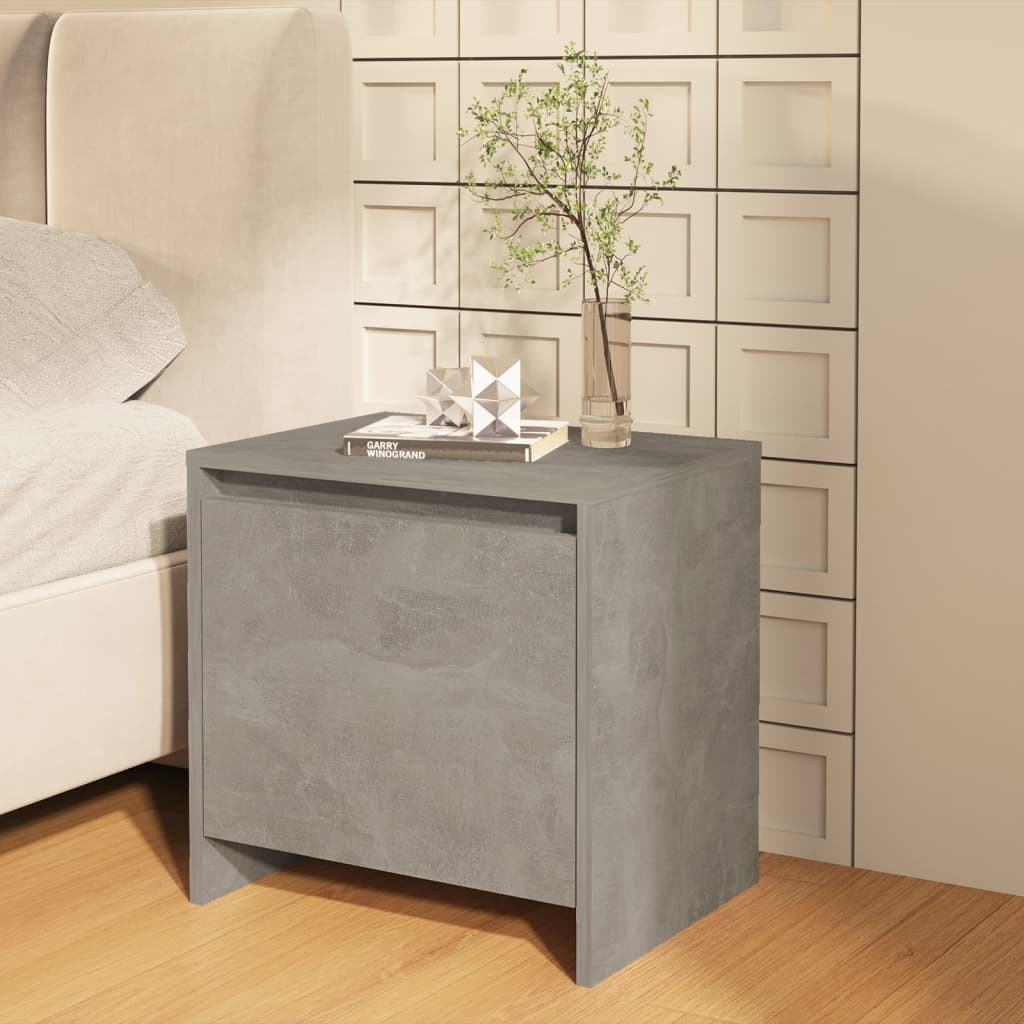 Nachtkastjes 45X34X44,5 Cm Bewerkt Hout 2 Betongrijs