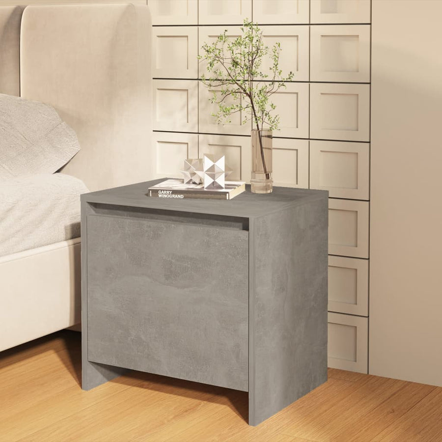 Nachtkastjes 45X34X44,5 Cm Bewerkt Hout 2 Betongrijs