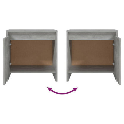 Nachtkastjes 45X34X44,5 Cm Bewerkt Hout 2 Betongrijs
