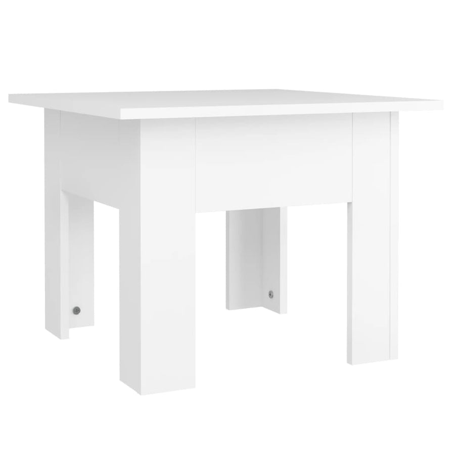 Salontafel 55X55X42 Cm Bewerkt Hout Wit
