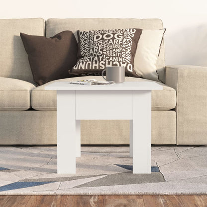 Salontafel 55X55X42 Cm Bewerkt Hout Wit