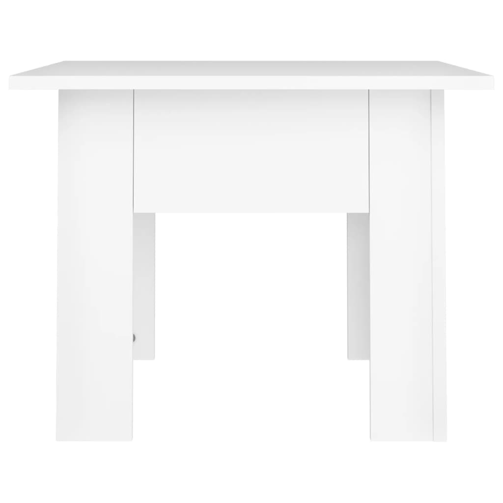 Salontafel 55X55X42 Cm Bewerkt Hout Wit
