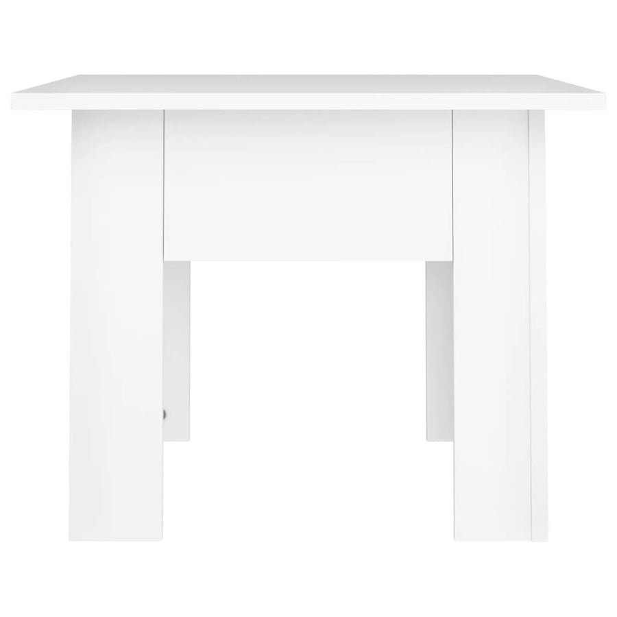 Salontafel 55X55X42 Cm Bewerkt Hout Wit