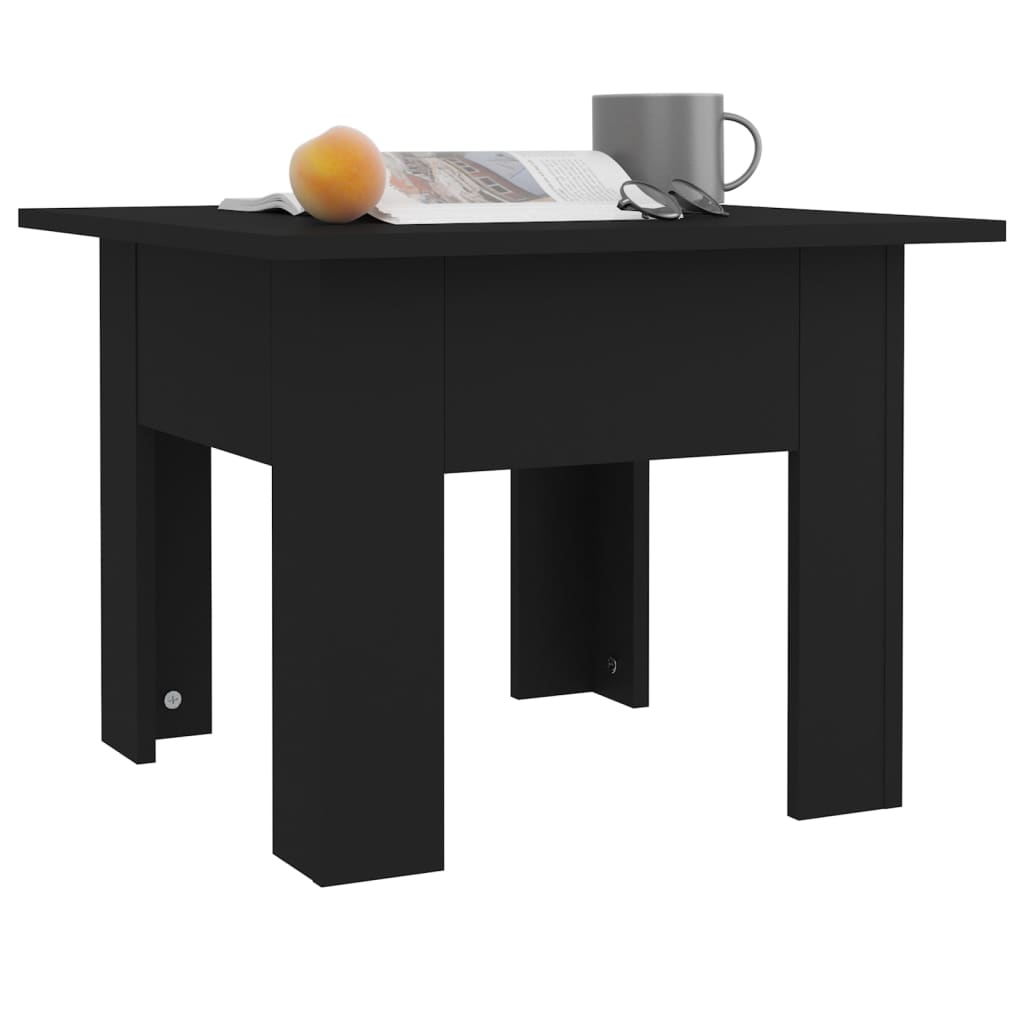 Salontafel 55X55X42 Cm Spaanplaat Zwart