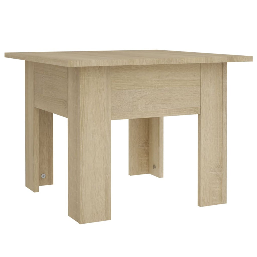 Salontafel 55x55x42 cm bewerkt hout sonoma eikenkleurig