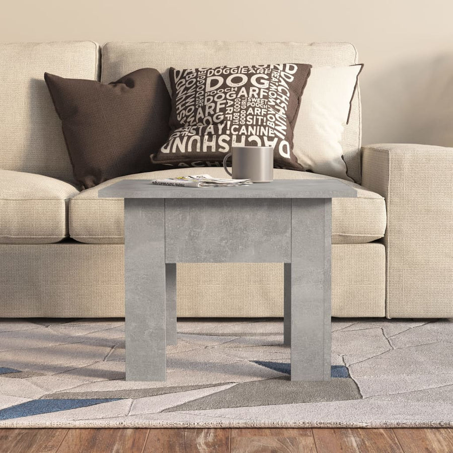 Salontafel 55x55x42 cm bewerkt hout betongrijs