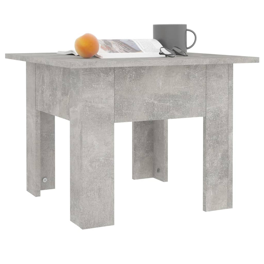 Salontafel 55x55x42 cm bewerkt hout betongrijs