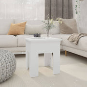 Salontafel 40x40x42 cm wit bewerkt hout
