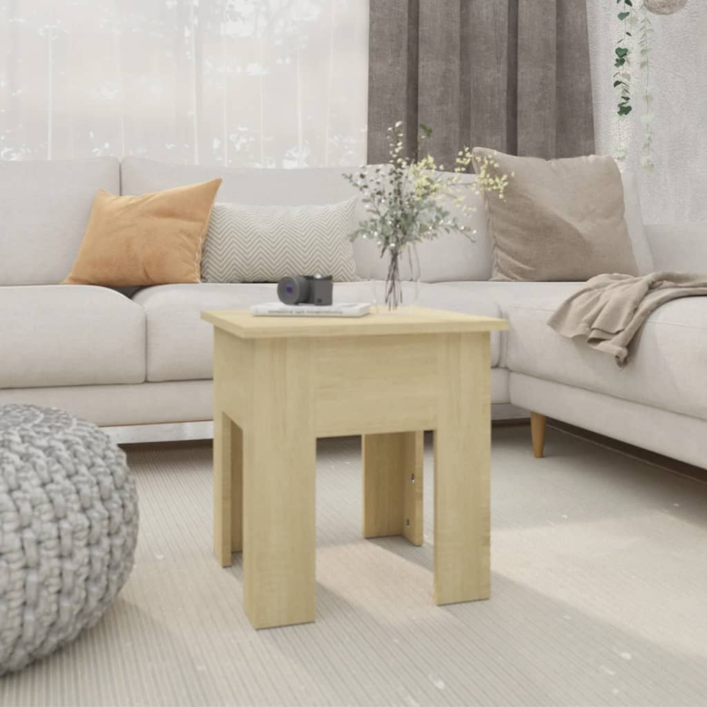 Salontafel Bewerkt Hout Kleurig 40 x 40 x 42 cm