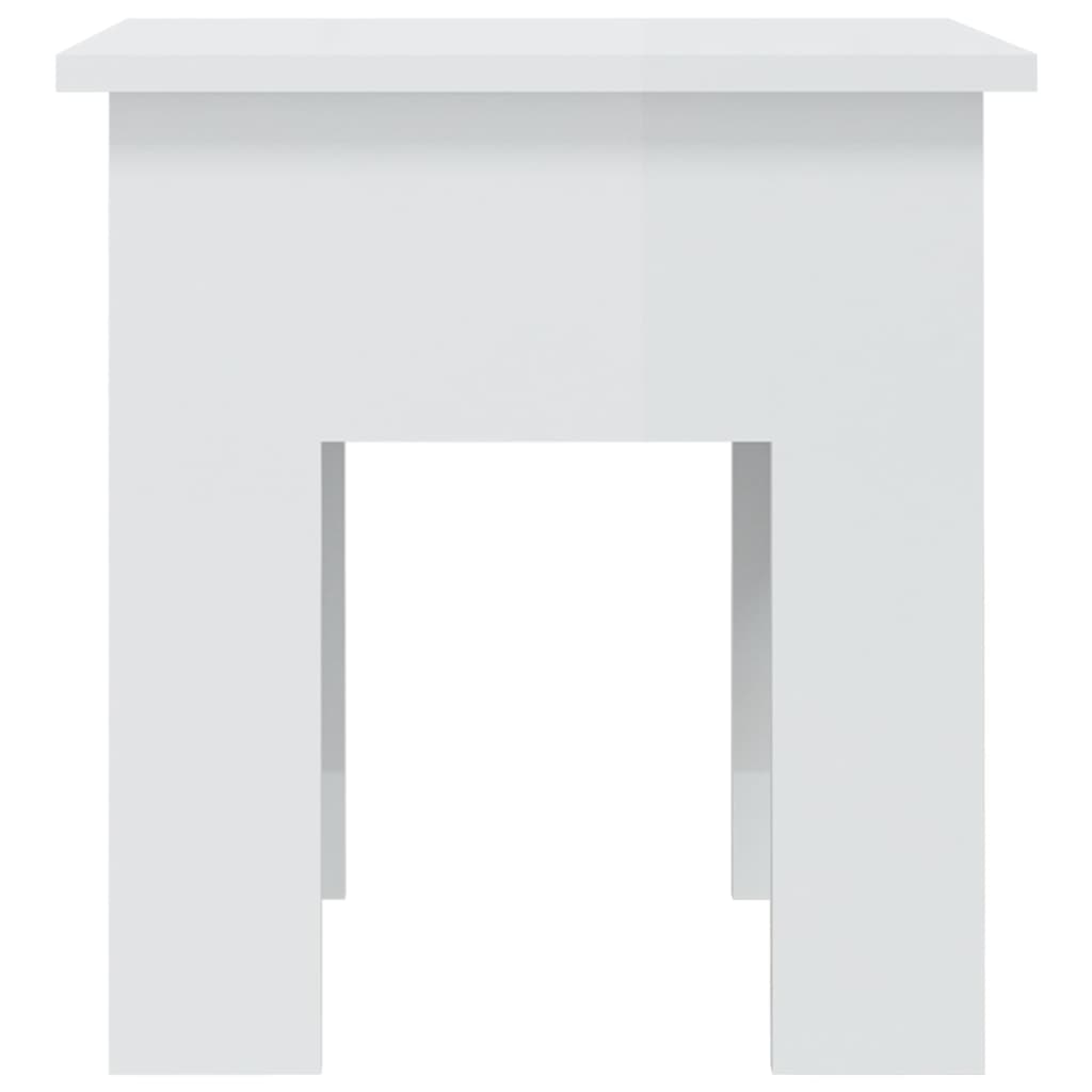 Salontafel 40x40x42 cm bewerkt hout hoogglans wit
