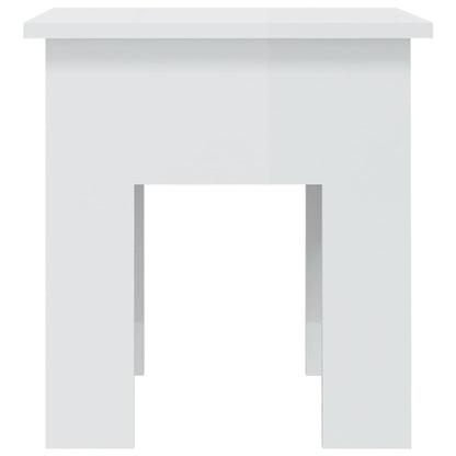 Salontafel 40x40x42 cm bewerkt hout hoogglans wit