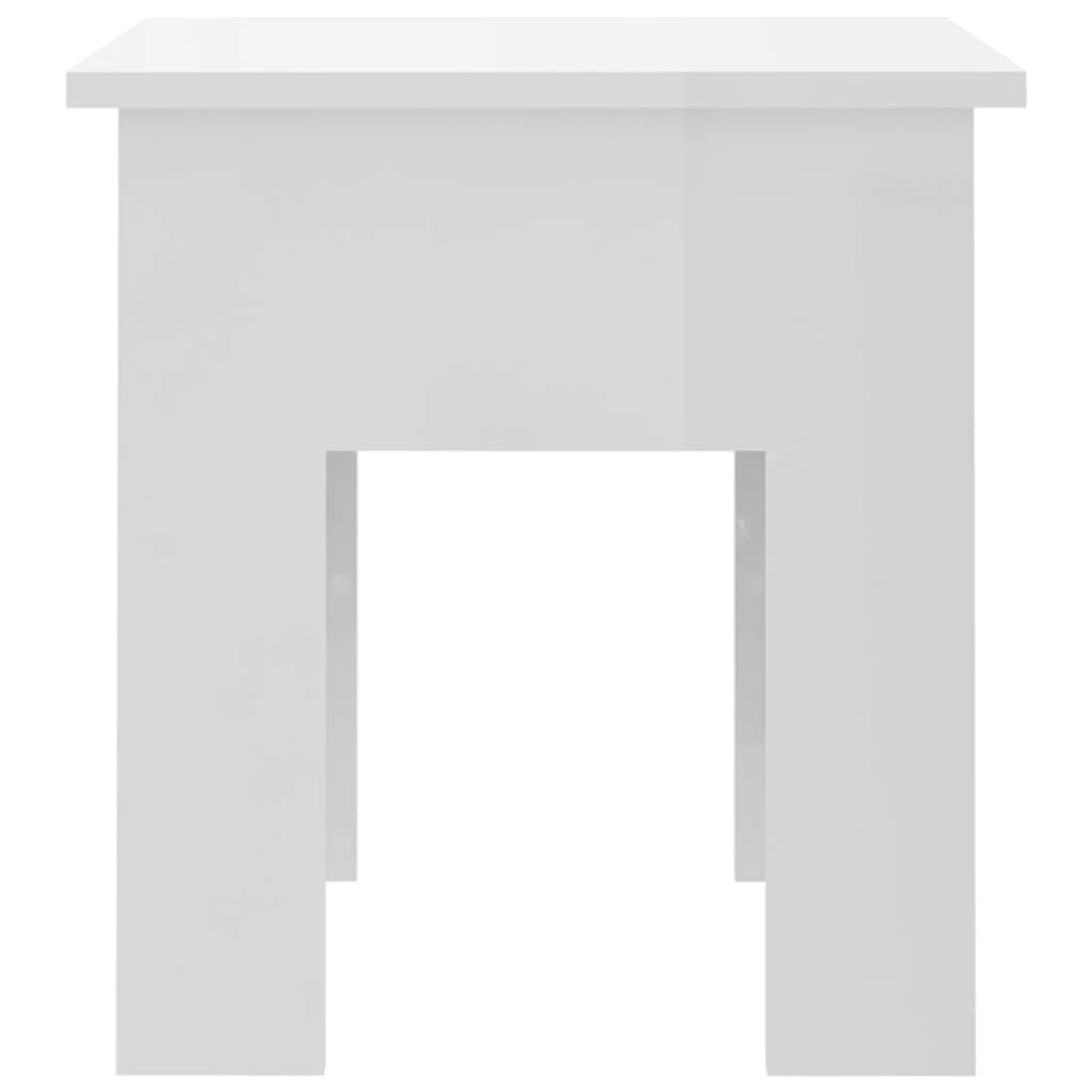 Salontafel 40x40x42 cm bewerkt hout hoogglans wit