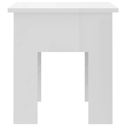 Salontafel 40x40x42 cm bewerkt hout hoogglans wit