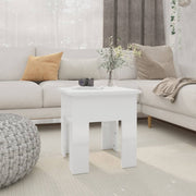 Salontafel 40x40x42 cm bewerkt hout hoogglans wit