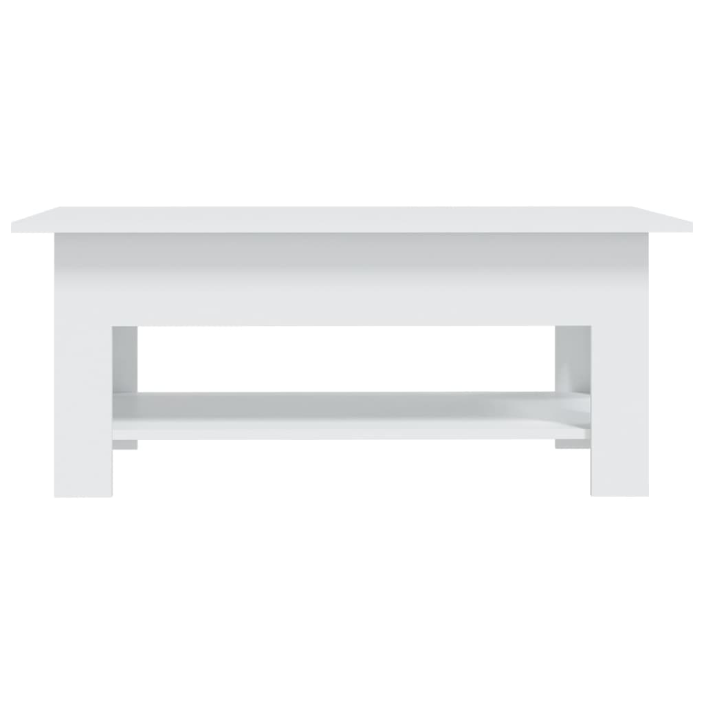 Salontafel 102X55X42 Cm Bewerkt Hout Wit