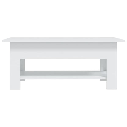 Salontafel 102X55X42 Cm Bewerkt Hout Wit