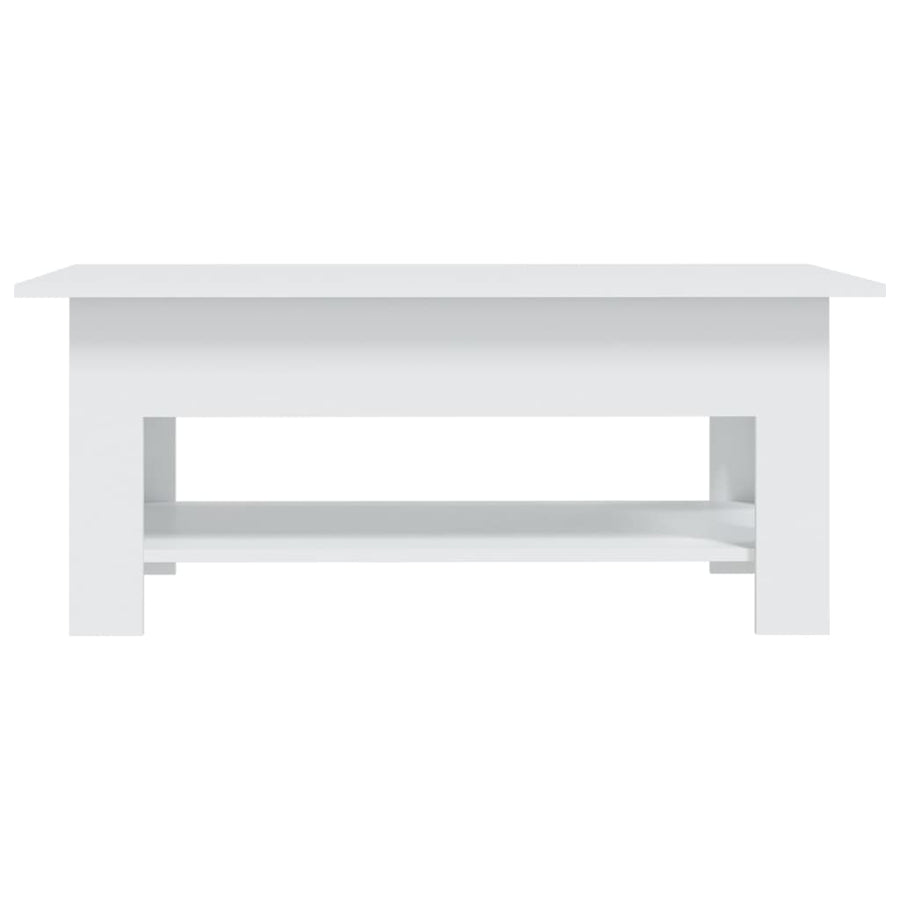 Salontafel 102X55X42 Cm Bewerkt Hout Wit