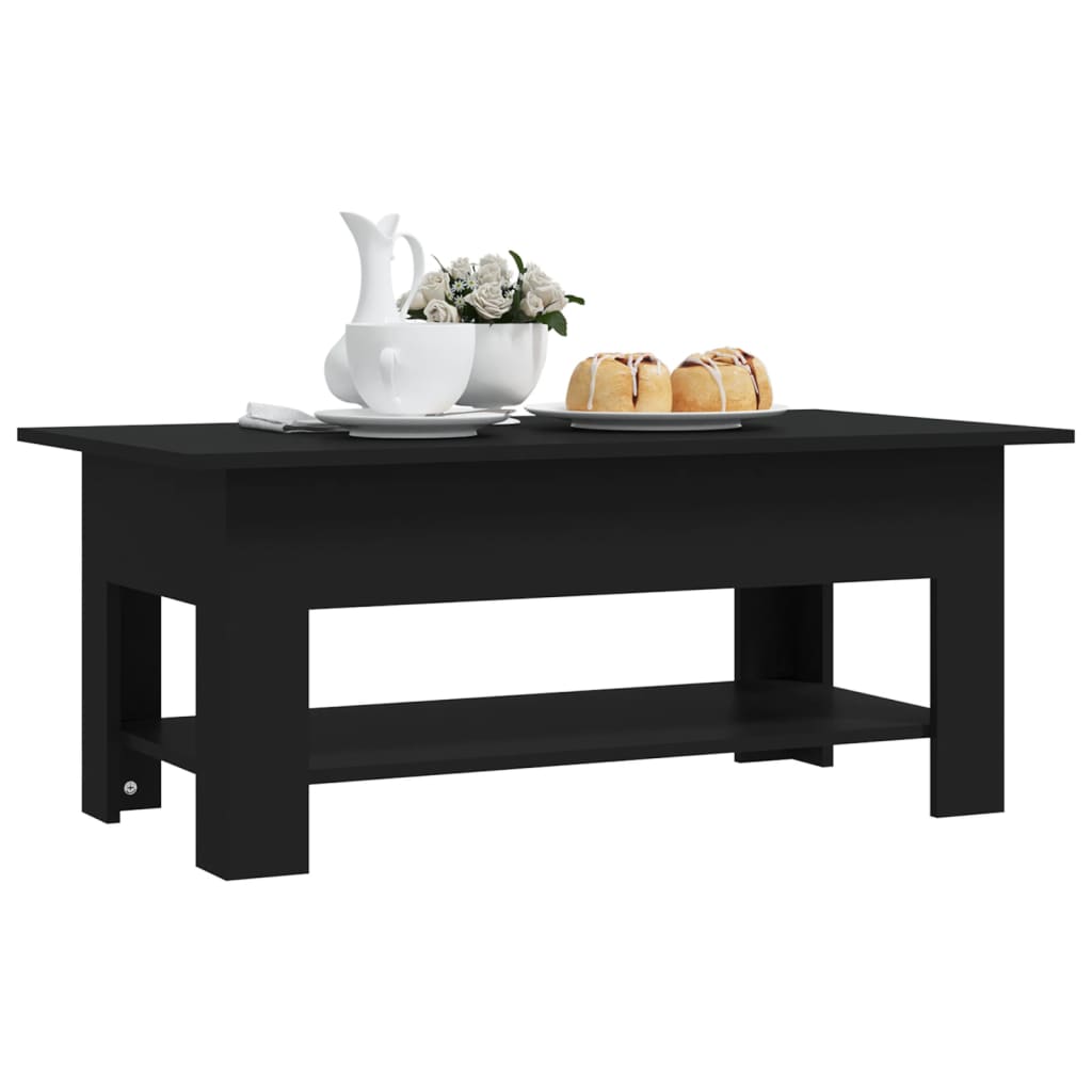 Salontafel 02X55X42 Cm Spaanplaat Zwart