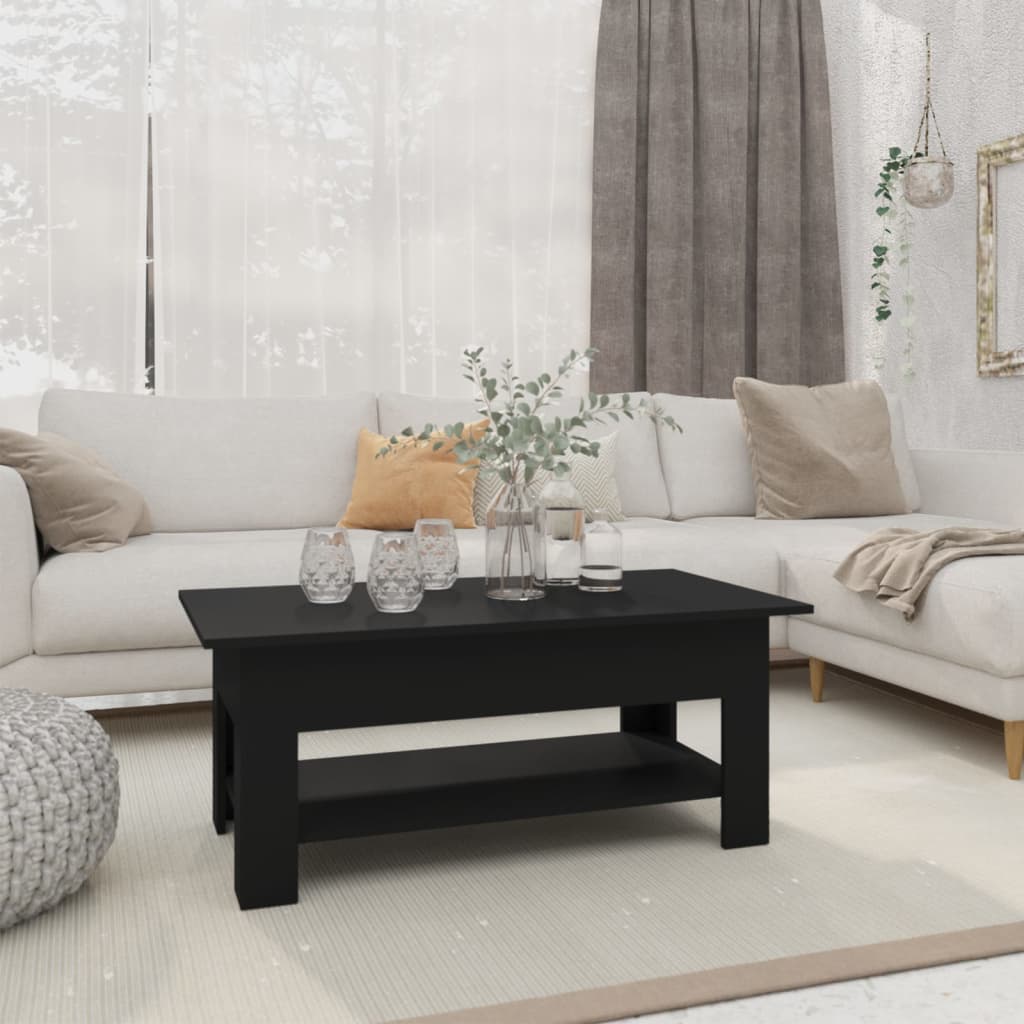 Salontafel 02X55X42 Cm Spaanplaat Zwart