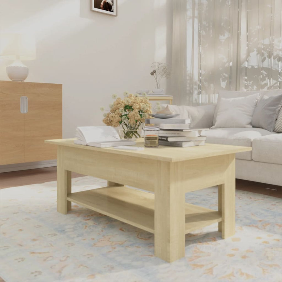 Salontafel 02X55X42 Cm Spaanplaat Kleurig Sonoma eiken