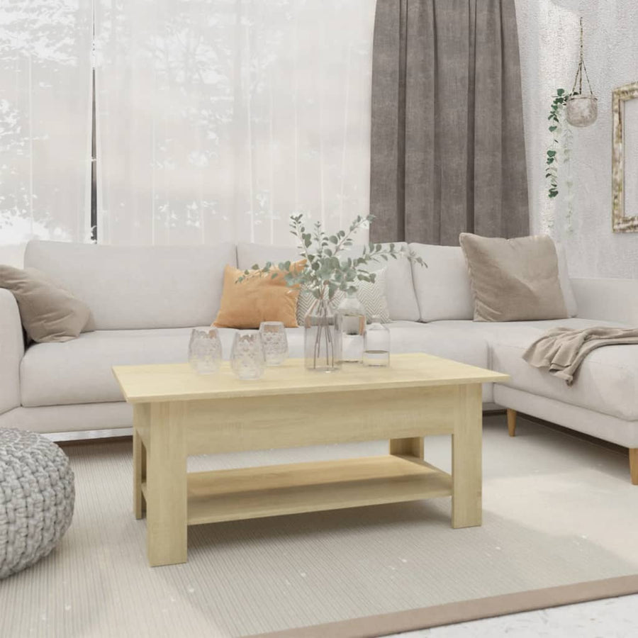 Salontafel 02X55X42 Cm Spaanplaat Kleurig Sonoma eiken