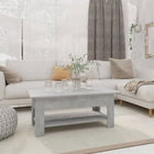 Coffee table 102x55x42 cm engineered wood concrete grey