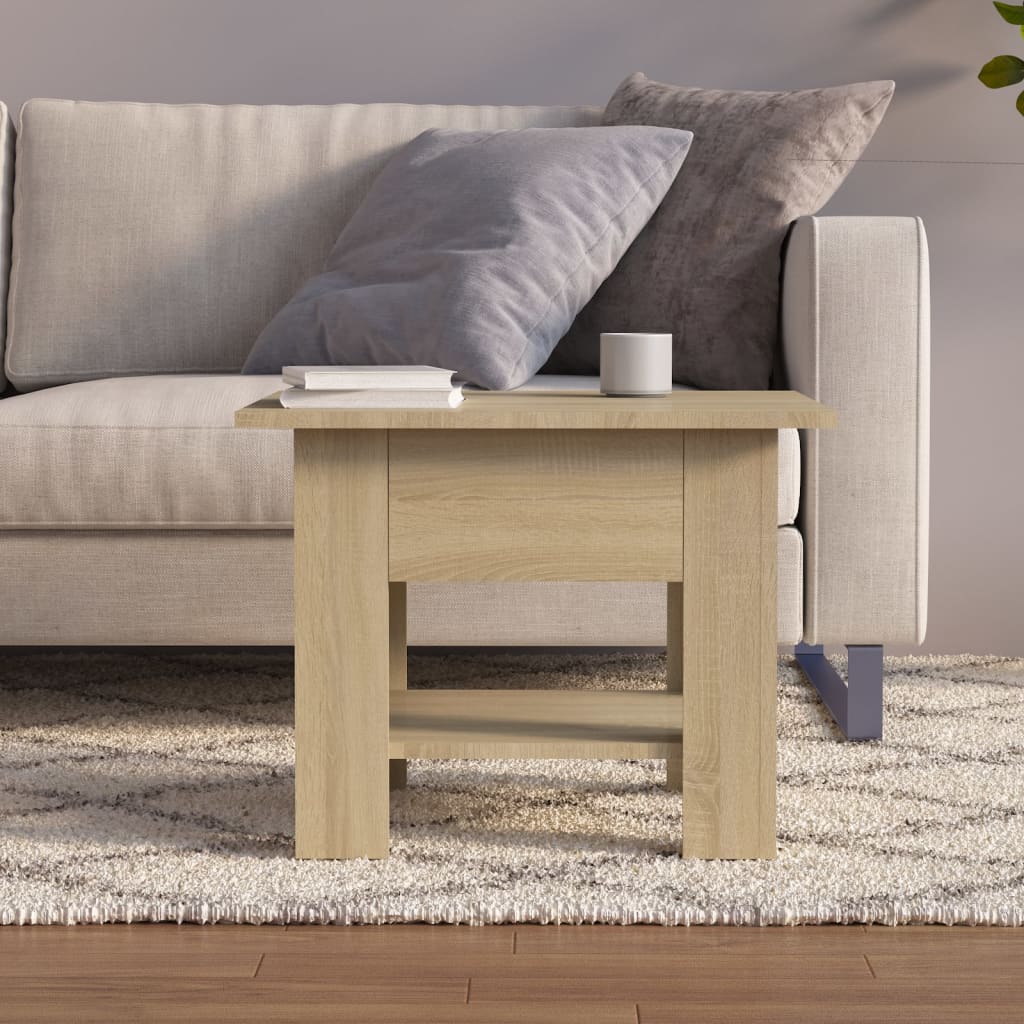 Salontafel Bewerkt Hout Kleurig 55 x 55 x 42 cm