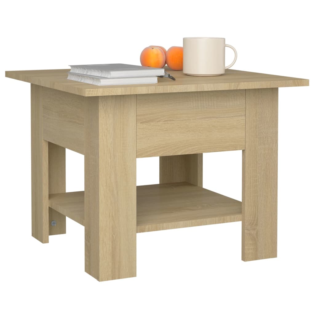 Salontafel Bewerkt Hout Kleurig 55 x 55 x 42 cm
