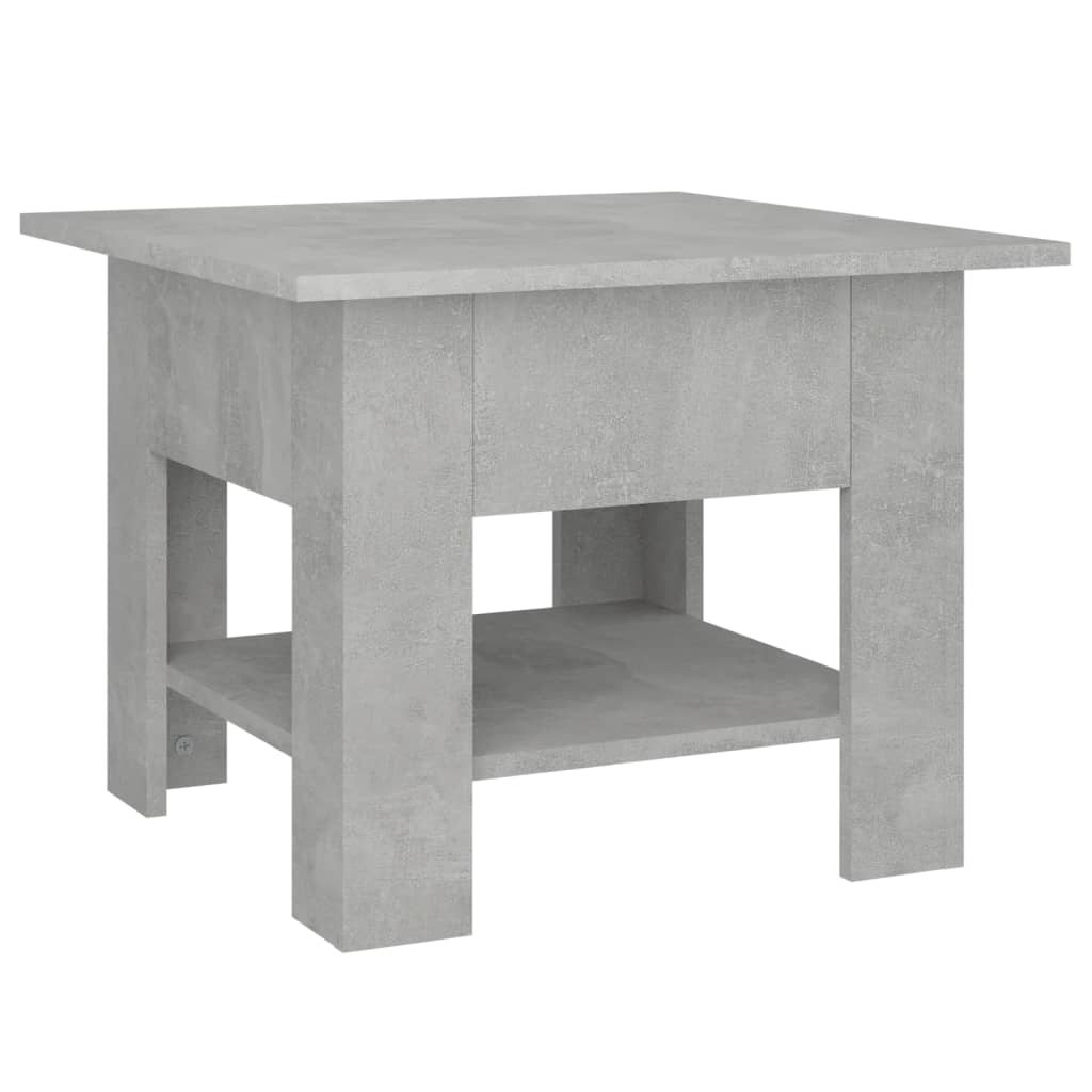 Salontafel 55x55x42 cm bewerkt hout betongrijs
