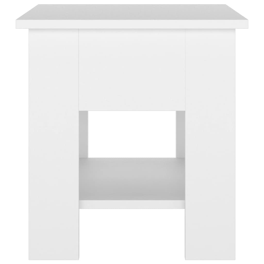 Salontafel 40X40X42 Cm Bewerkt Hout Wit