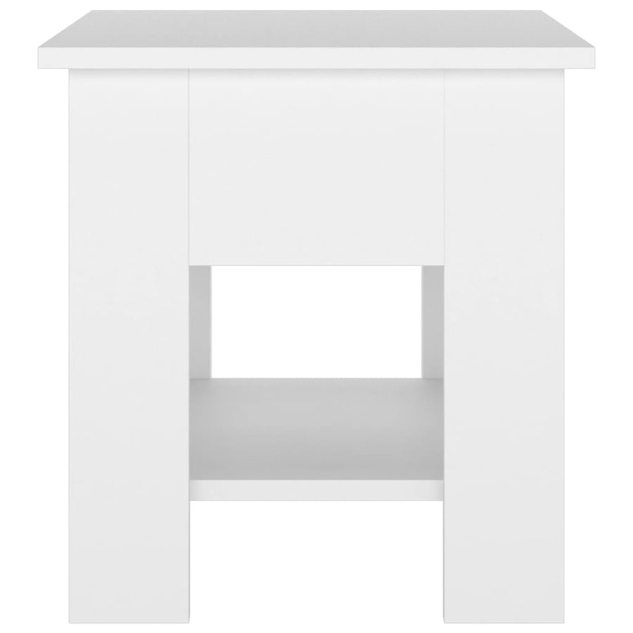 Salontafel 40X40X42 Cm Bewerkt Hout Wit