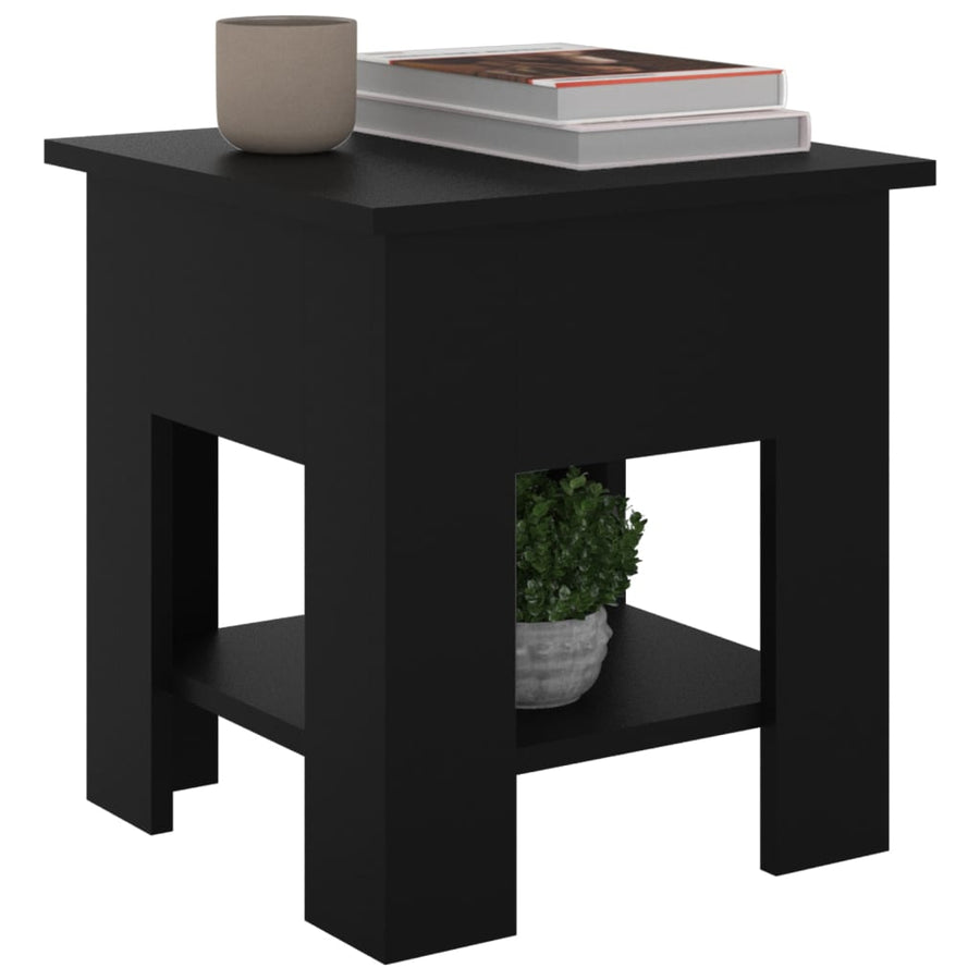 Salontafel 40X40X42 Cm Bewerkt Hout Zwart