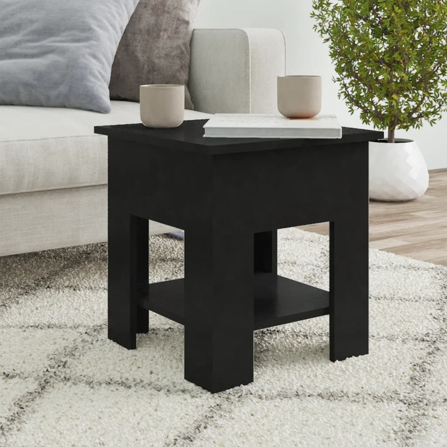 Salontafel 40X40X42 Cm Bewerkt Hout Zwart