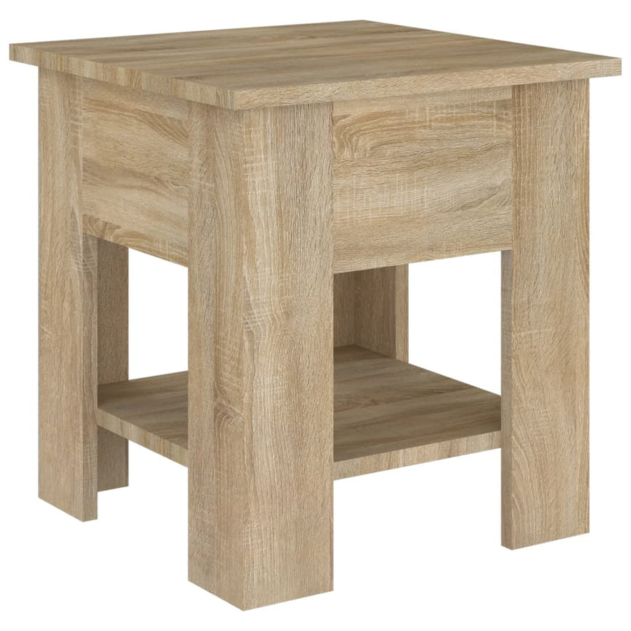 Salontafel 40X40X42 Cm Bewerkt Hout Kleurig Sonoma eiken