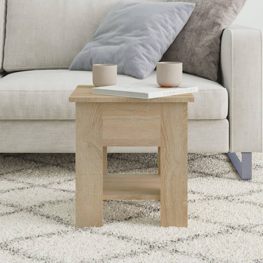 Salontafel 40X40X42 Cm Bewerkt Hout Kleurig Sonoma eiken
