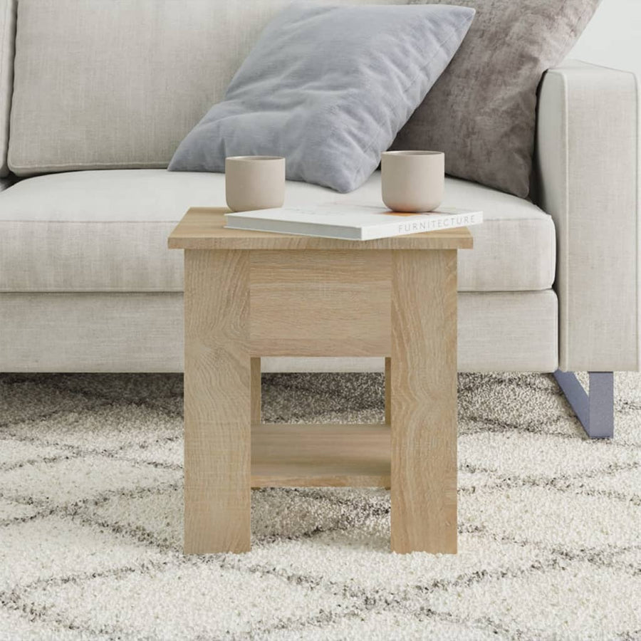 Salontafel 40X40X42 Cm Bewerkt Hout Kleurig Sonoma eiken