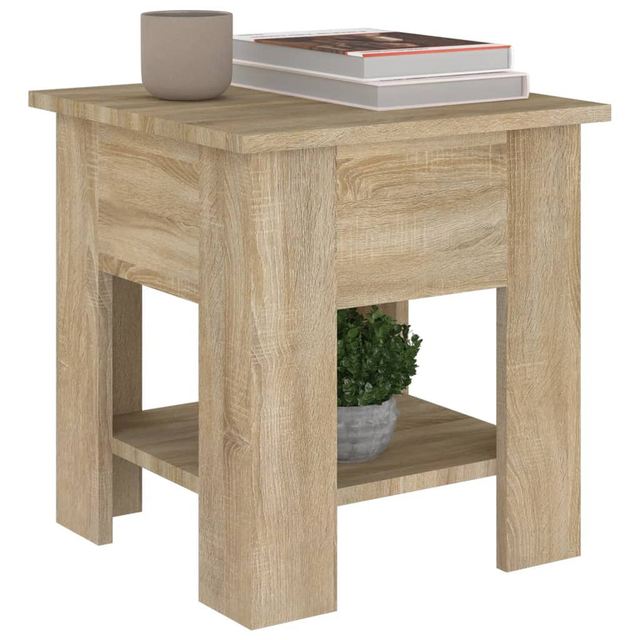 Salontafel 40X40X42 Cm Bewerkt Hout Kleurig Sonoma eiken