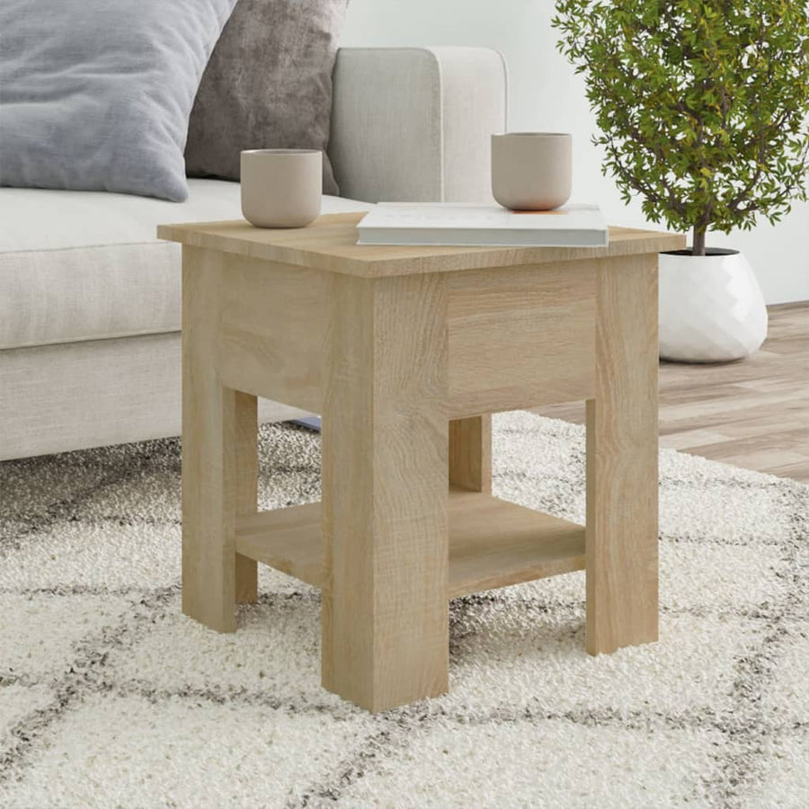 Salontafel 40X40X42 Cm Bewerkt Hout Kleurig Sonoma eiken