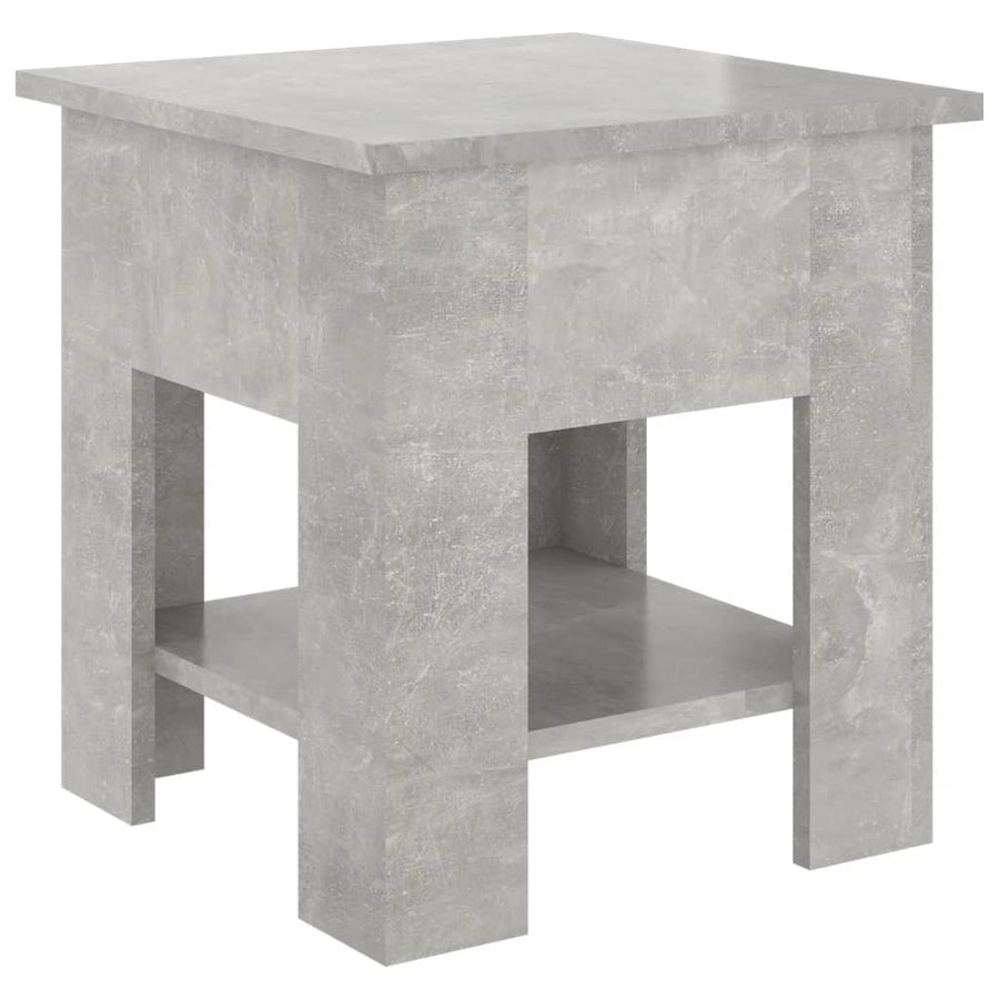 Salontafel 40X40X42 Cm Bewerkt Hout Betongrijs