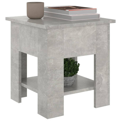 Salontafel 40X40X42 Cm Bewerkt Hout Betongrijs