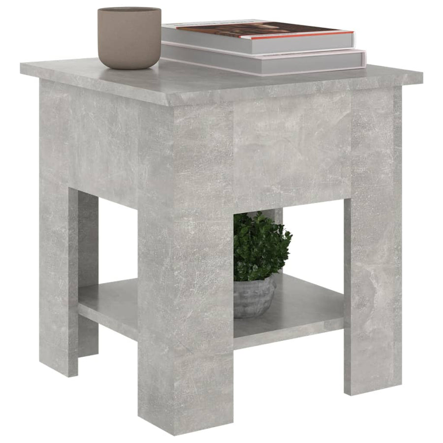 Salontafel 40X40X42 Cm Bewerkt Hout Betongrijs