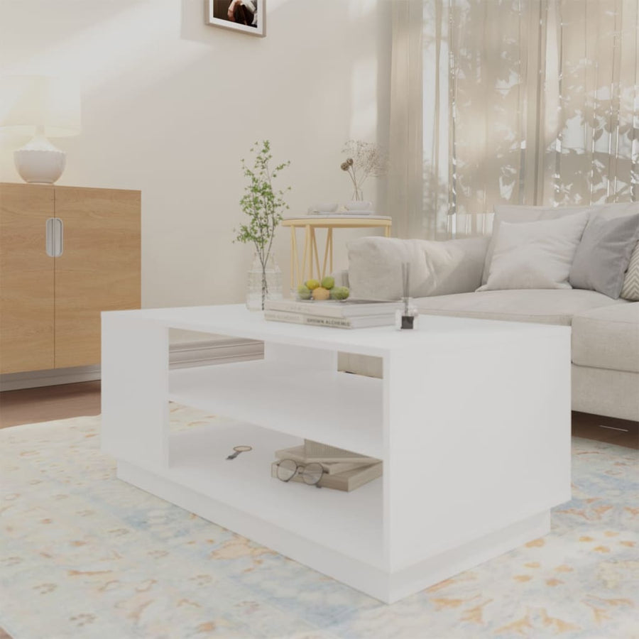 Salontafel 02X55X43 Cm Spaanplaat Wit