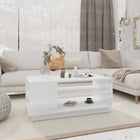 Salontafel 102x55x43 cm spaanplaat wit