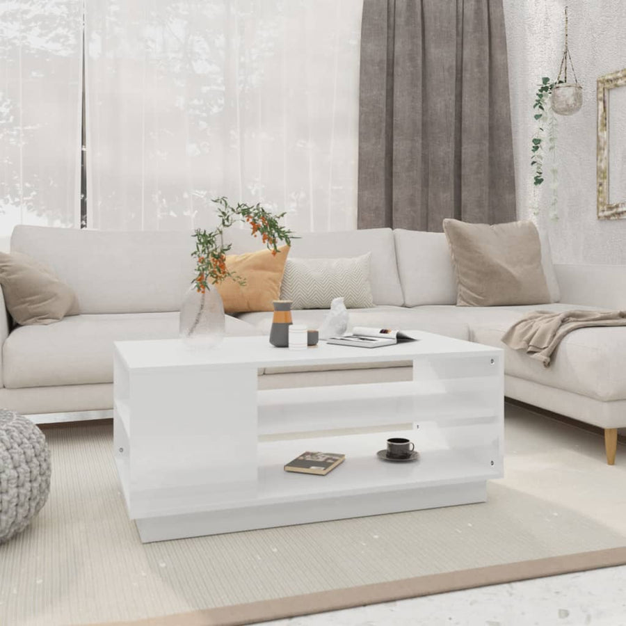 Salontafel 02X55X43 Cm Spaanplaat Wit