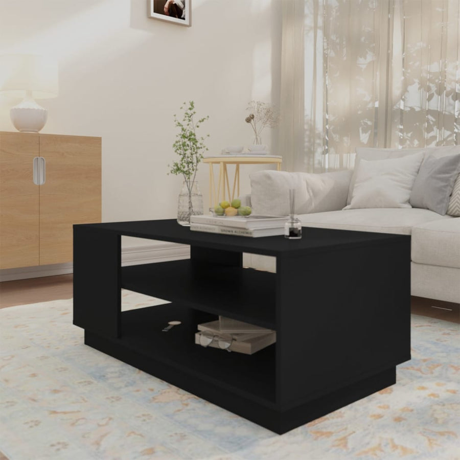 Salontafel 02X55X43 Cm Spaanplaat Zwart