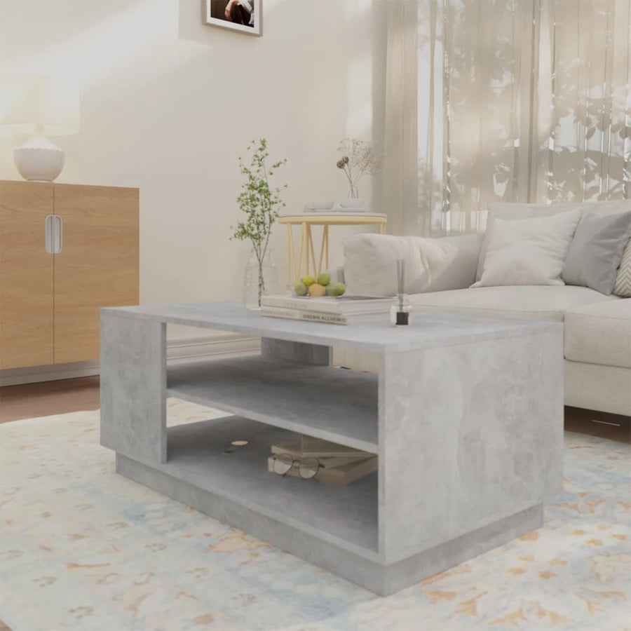 Salontafel 102X55X43 Cm Spaanplaat Betongrijs