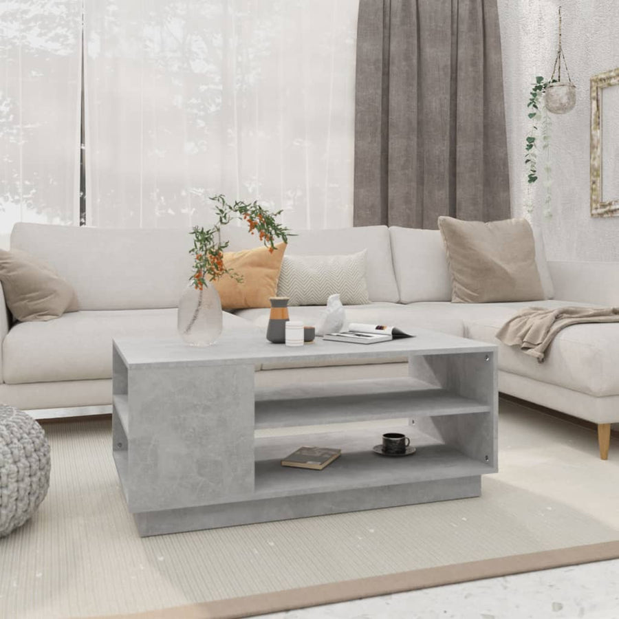 Salontafel 102X55X43 Cm Spaanplaat Betongrijs