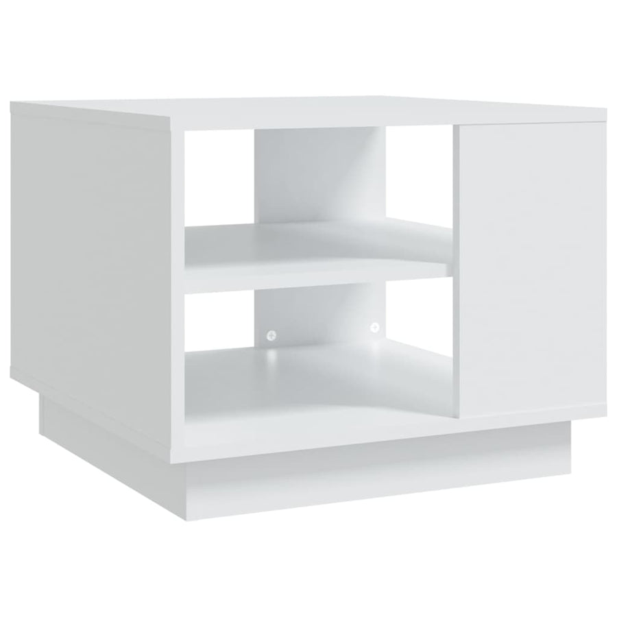Salontafel 55x55x43 cm spaanplaat wit Wit